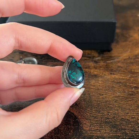 Western Turquoise Sterling Silver Abalone Jewelry - Picture 5 of 15